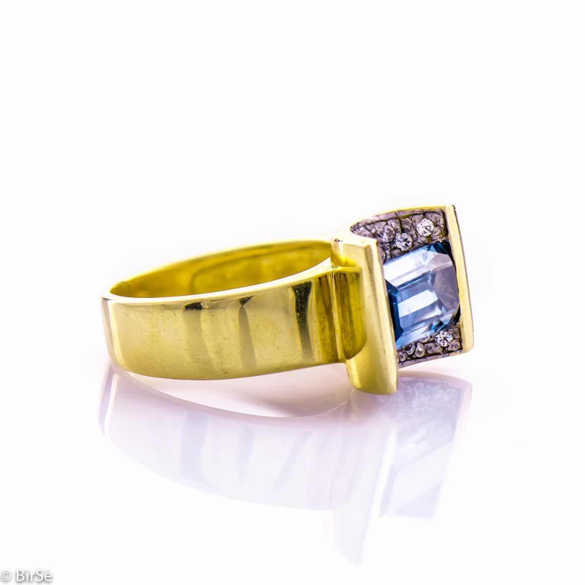 Златен пръстен - Син Топаз