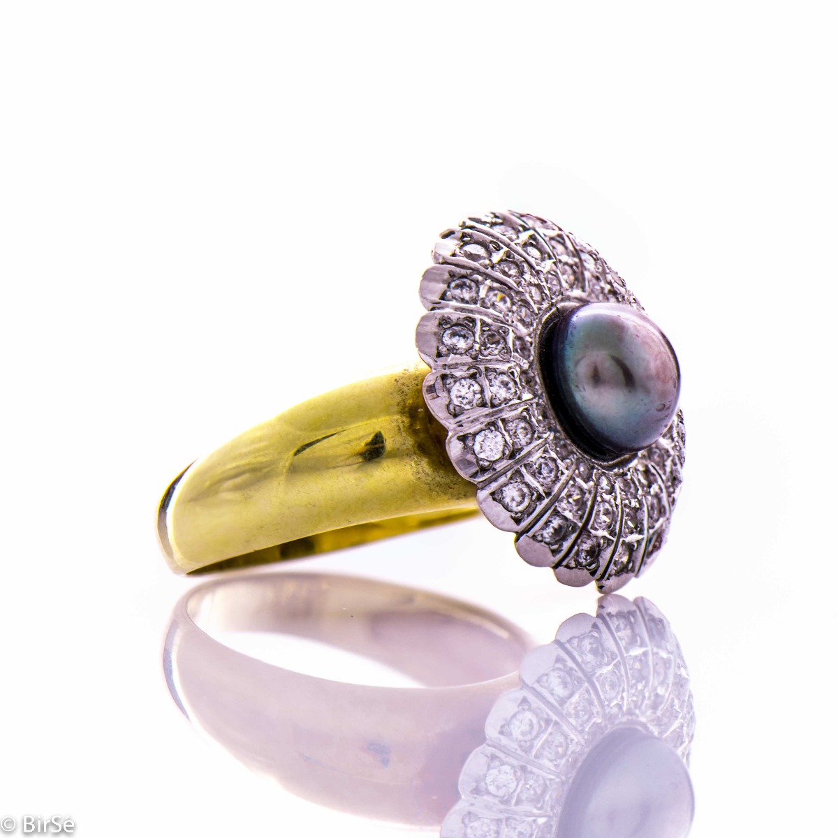 Златен пръстен - Черна перла