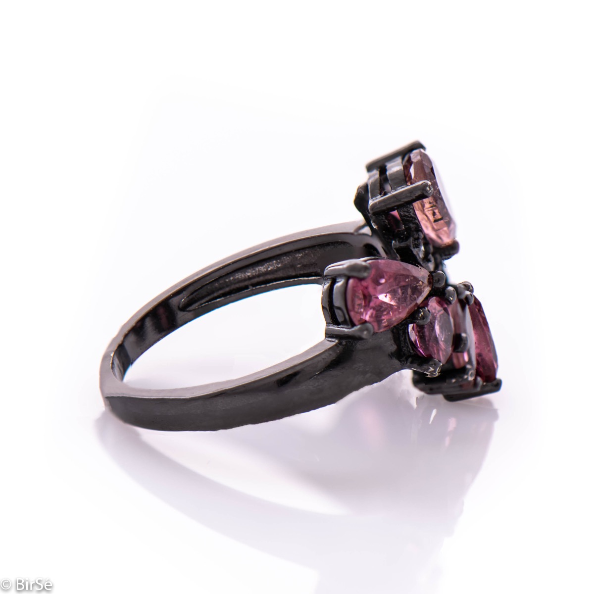 Сребърен пръстен - Естествен розов турмалин 1,85 ct.