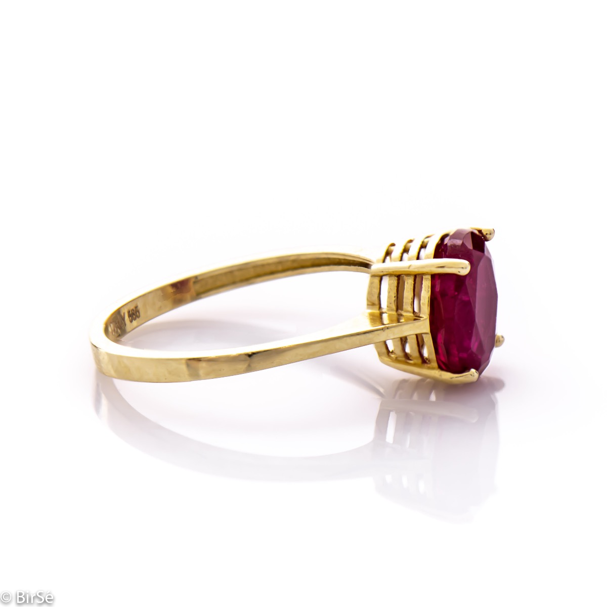 Златен пръстен - Естествен Рубин