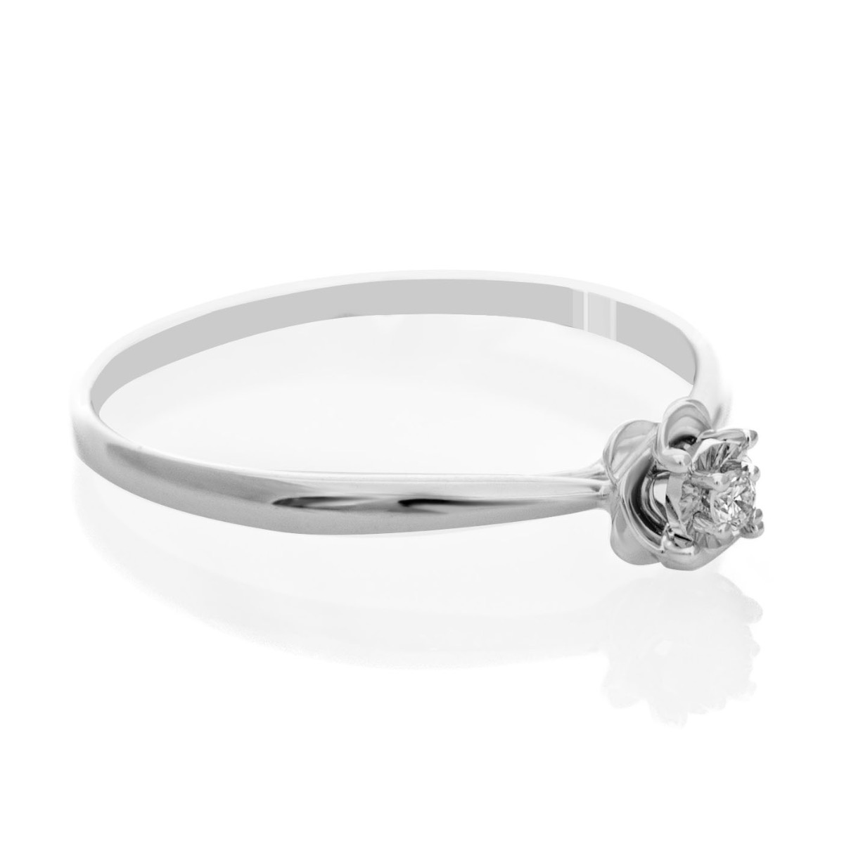 Годежен златен пръстен с Диамант - 0.019 ct.