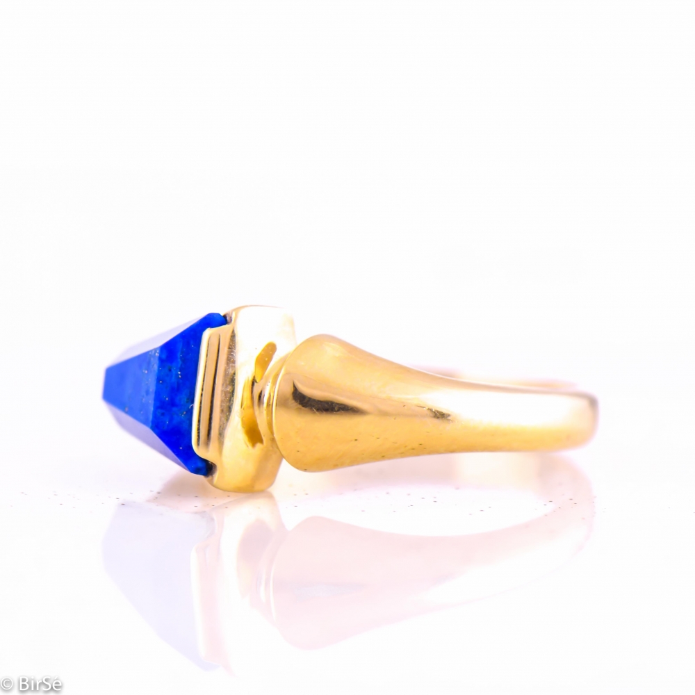 Златен пръстен - Лазурит