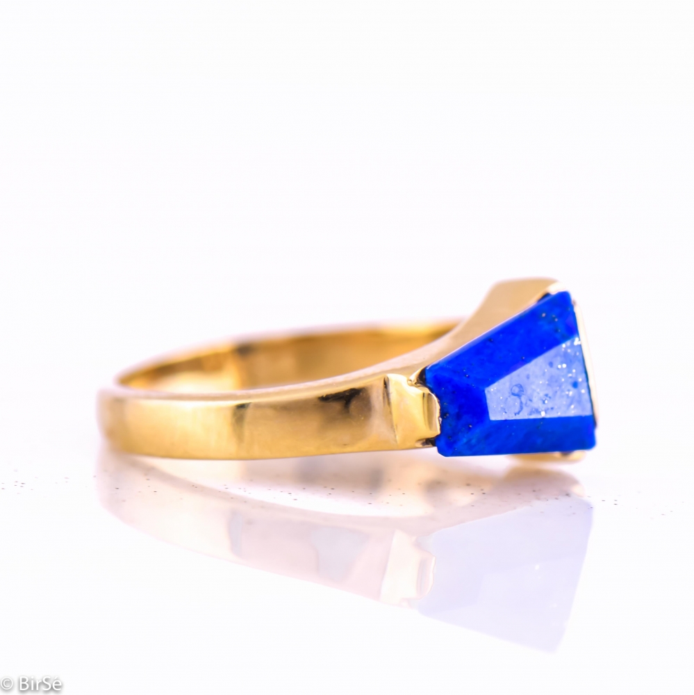 Златен пръстен - Лазурит