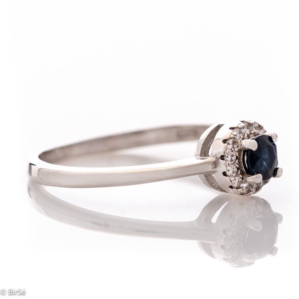 Сребърен пръстен - Естествен Сапфир 0,34 ct.