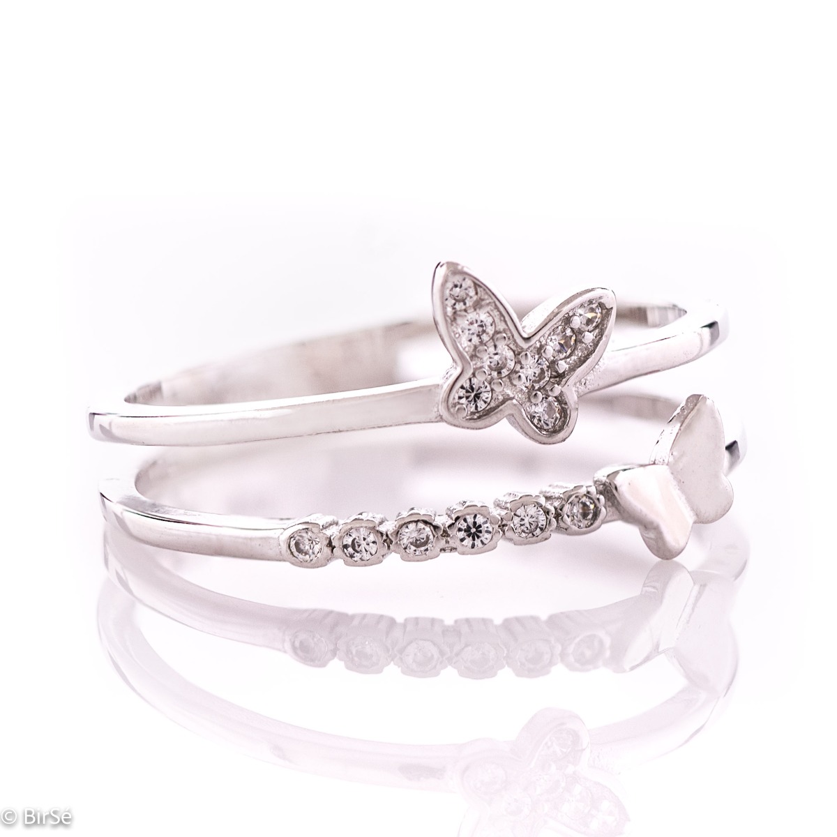 Сребърен пръстен - Пеперуди