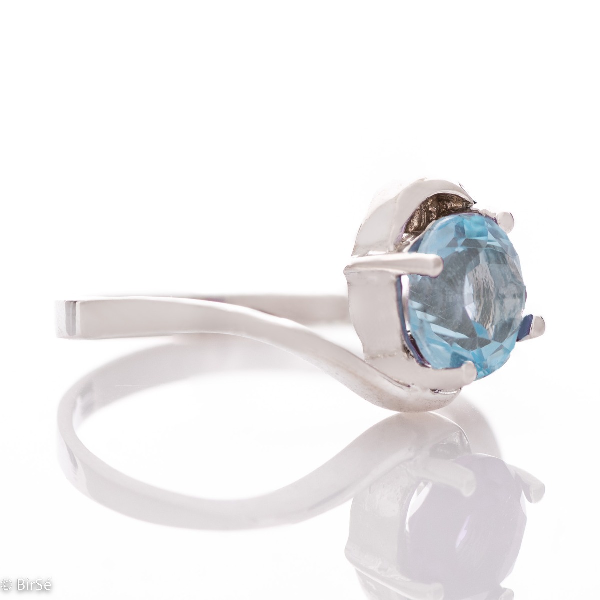 Сребърен пръстен - Естествен Син Топаз 1,55 ct.