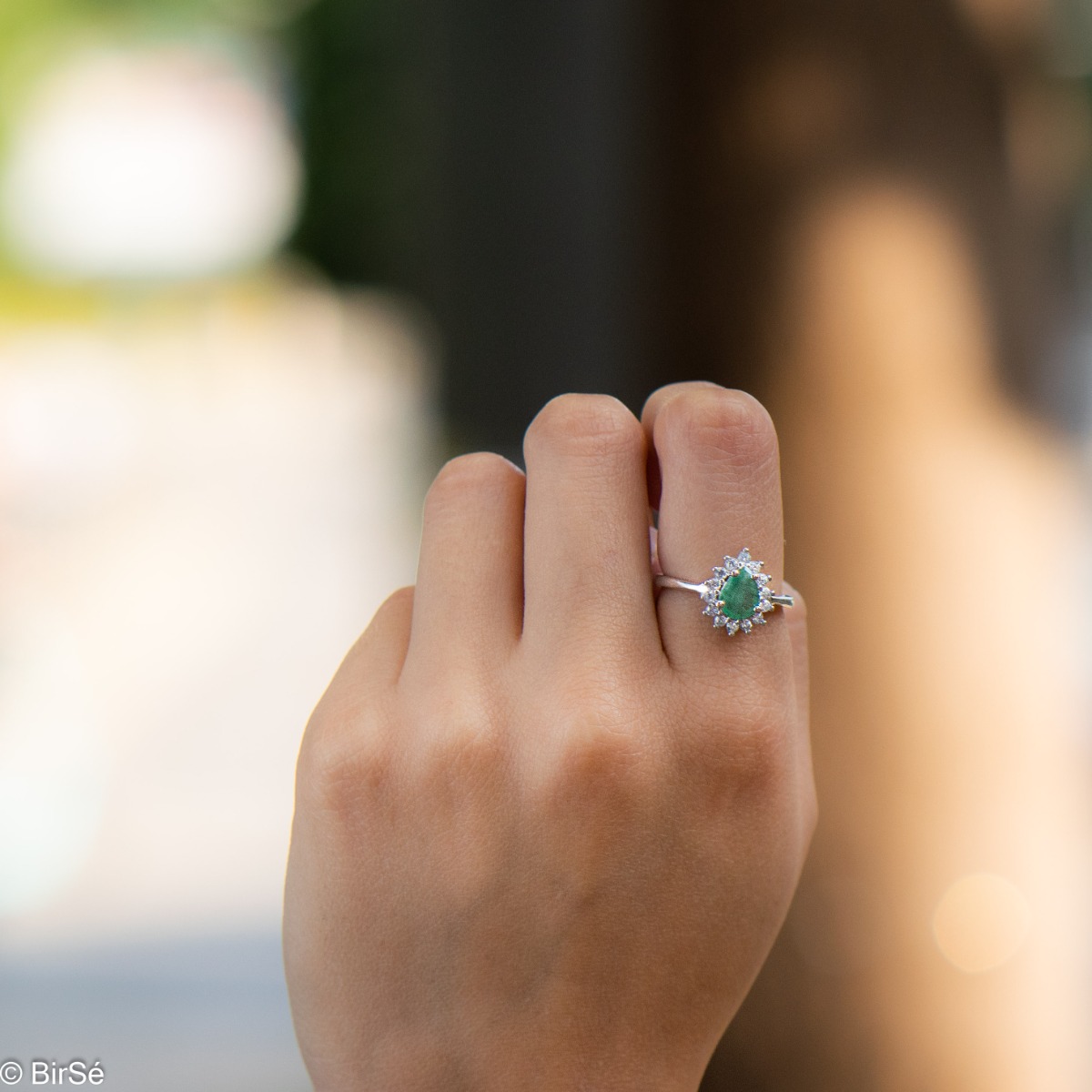 Сребърен пръстен - Естествен Изумруд 0,70 ct.