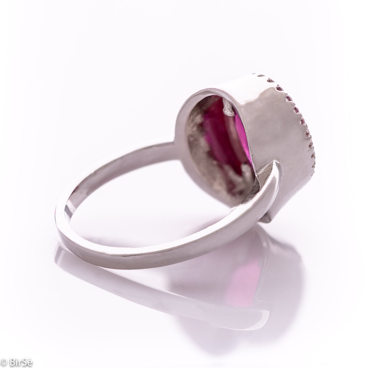 Сребърен пръстен - Естествен рубин 3,15 ct