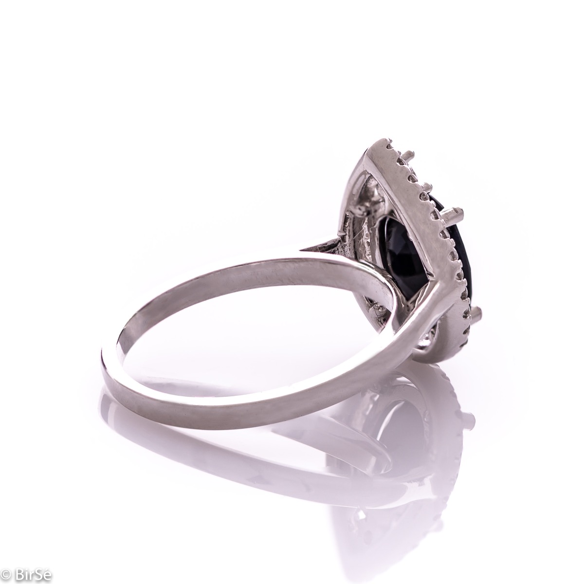 Сребърен пръстен - Естествен сапфир 3,15 ct