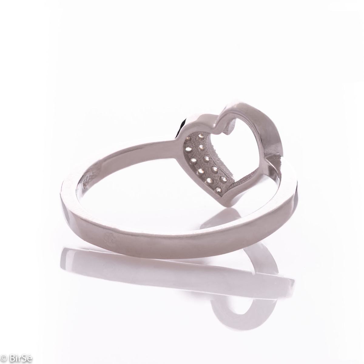 Сребърен пръстен - Сърце