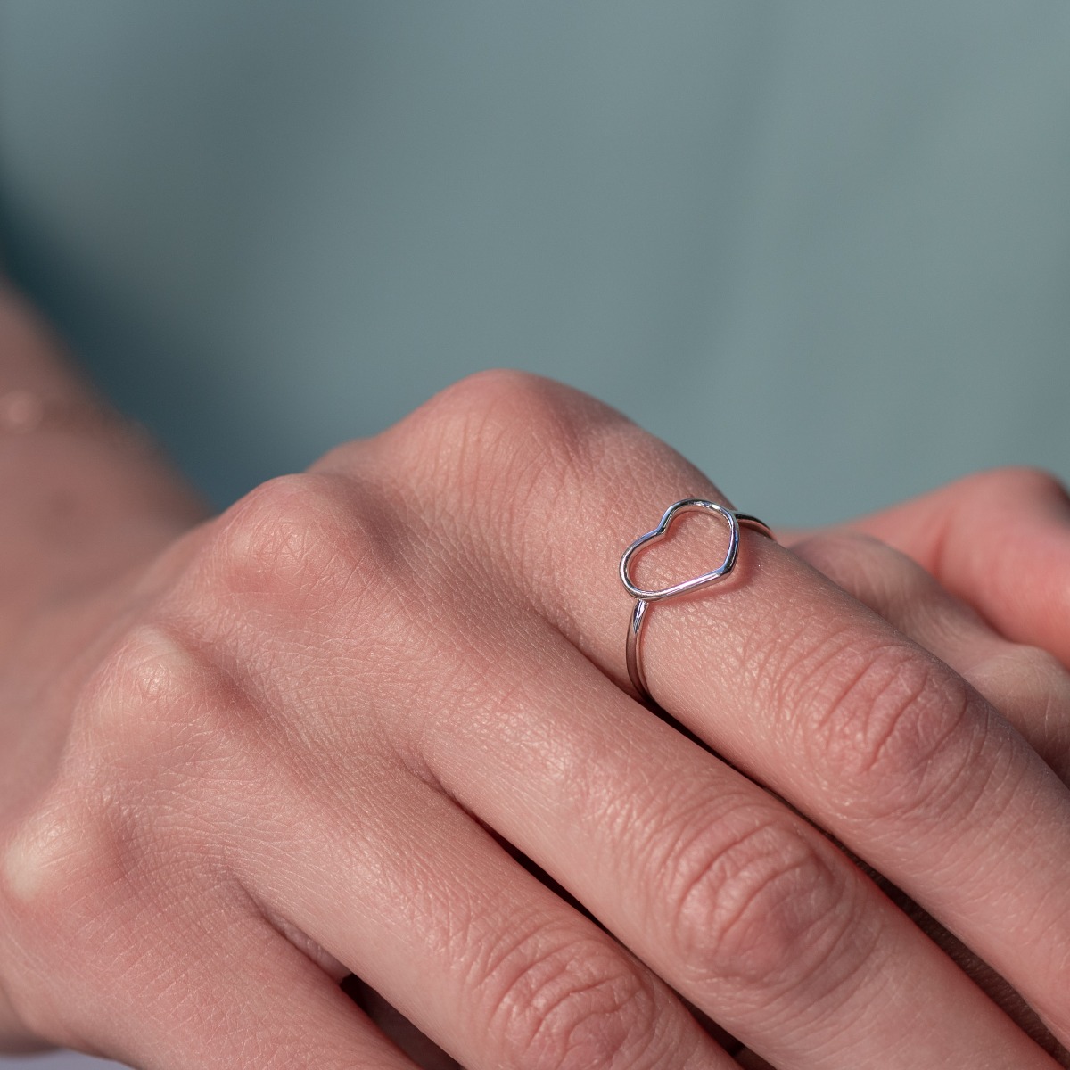 Сребърен пръстен – Сърце 700