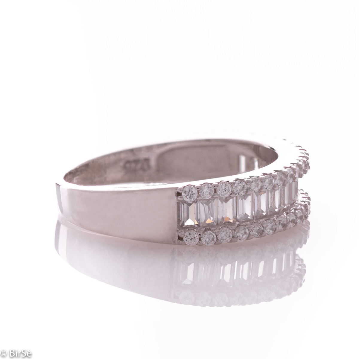 Сребърен пръстен - Багети