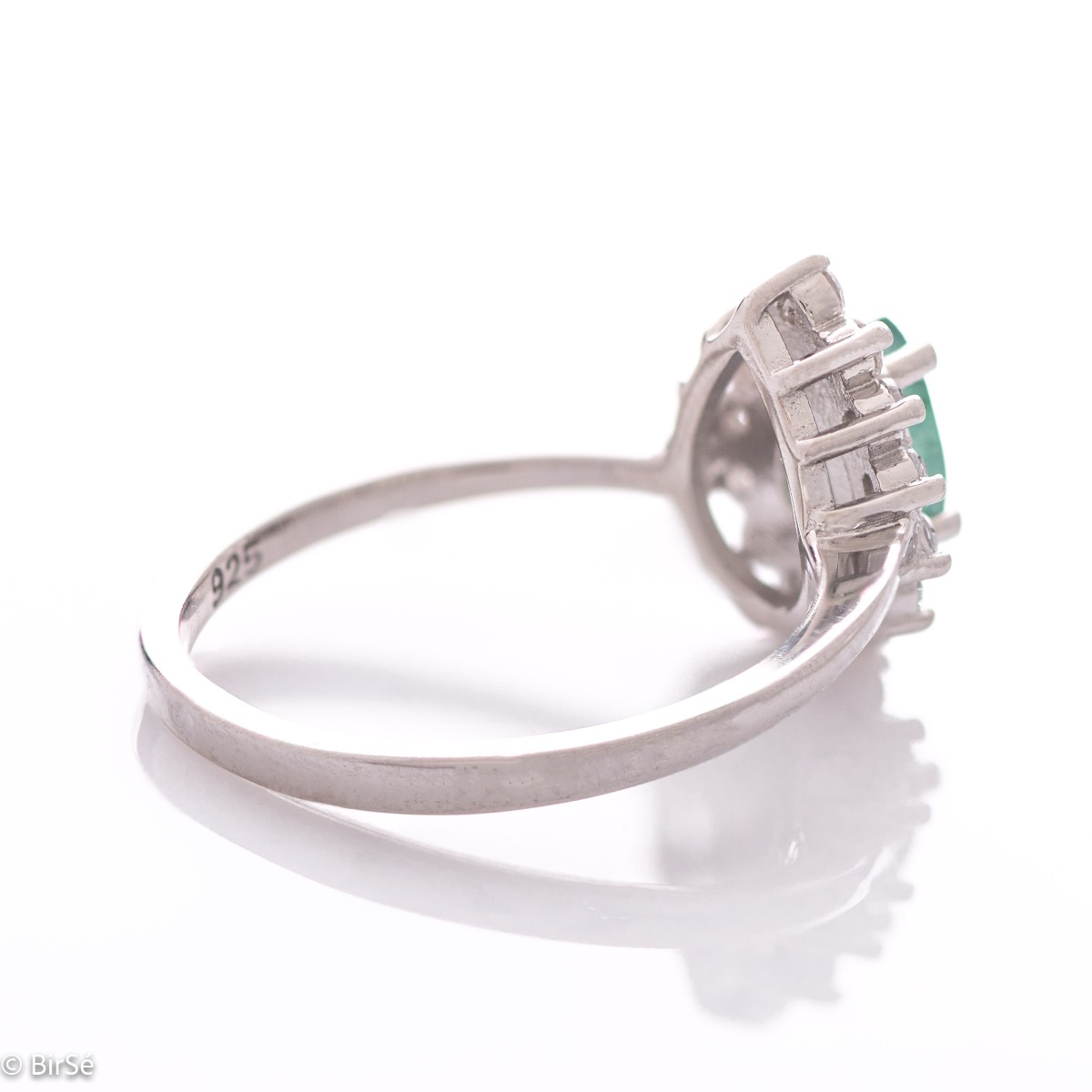 Сребърен пръстен - Естествен Изумруд 0,70 ct.