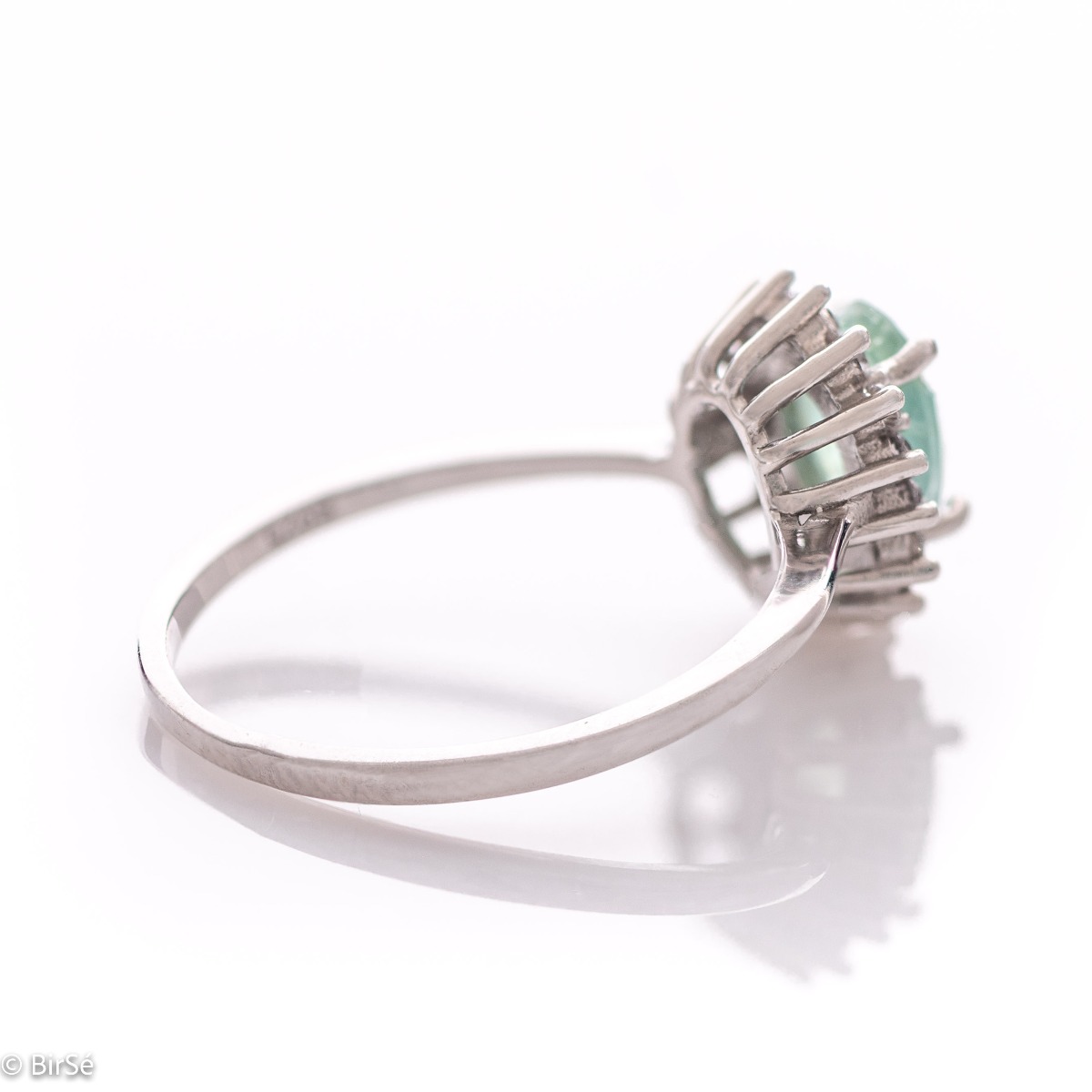 Сребърен пръстен - Естествен Изумруд 1,26 ct.