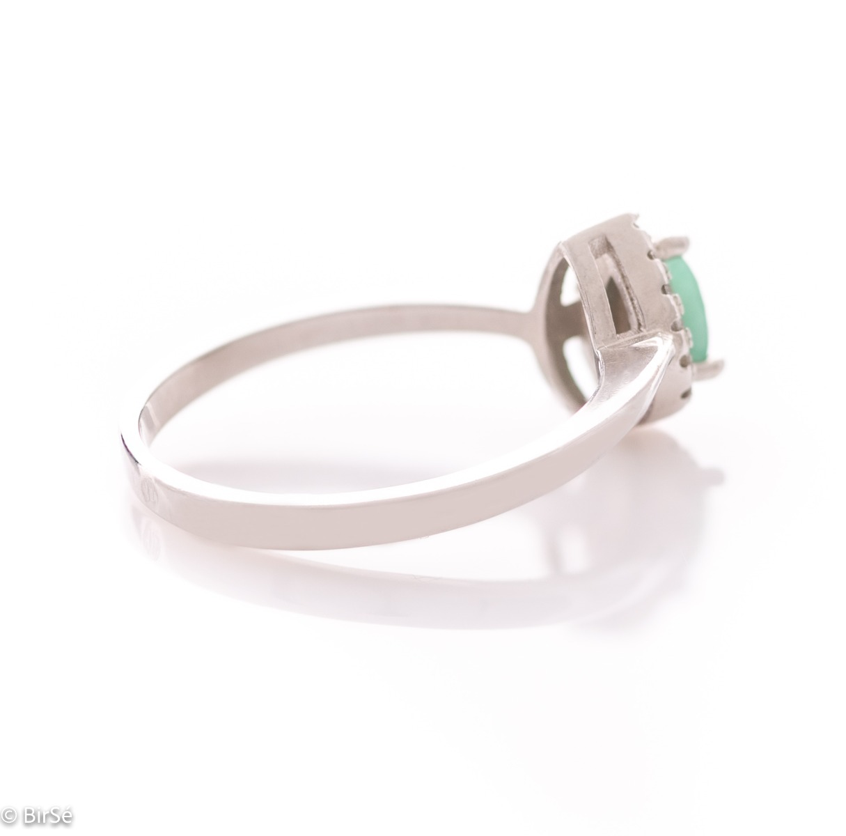 Сребърен пръстен - Естествен Изумруд 0,25 ct.