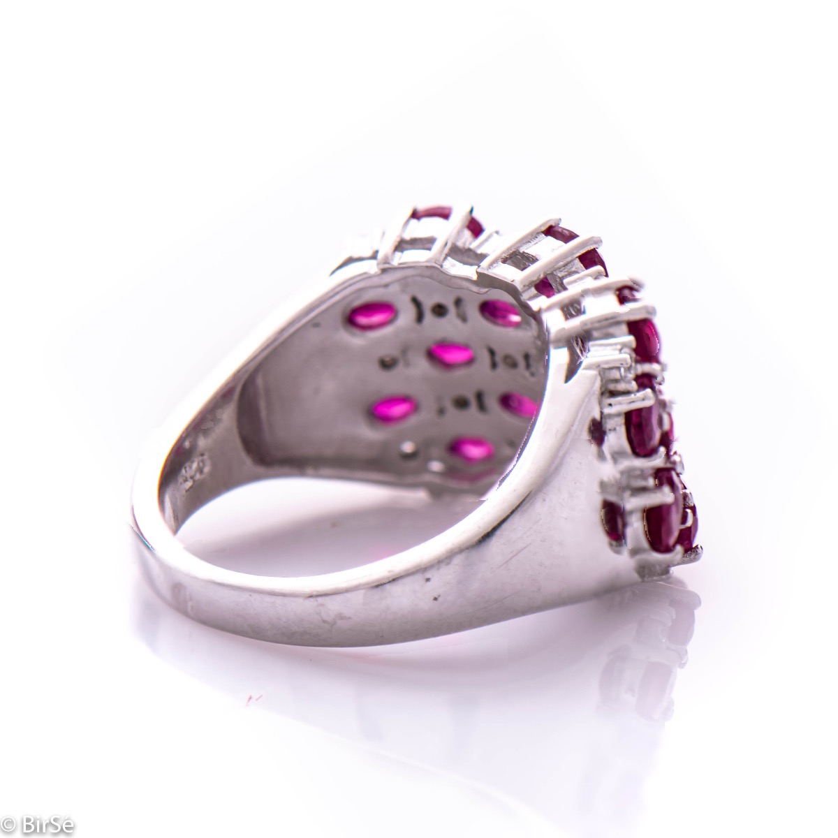 Сребърен пръстен - Естествен рубин 5,95 ct.