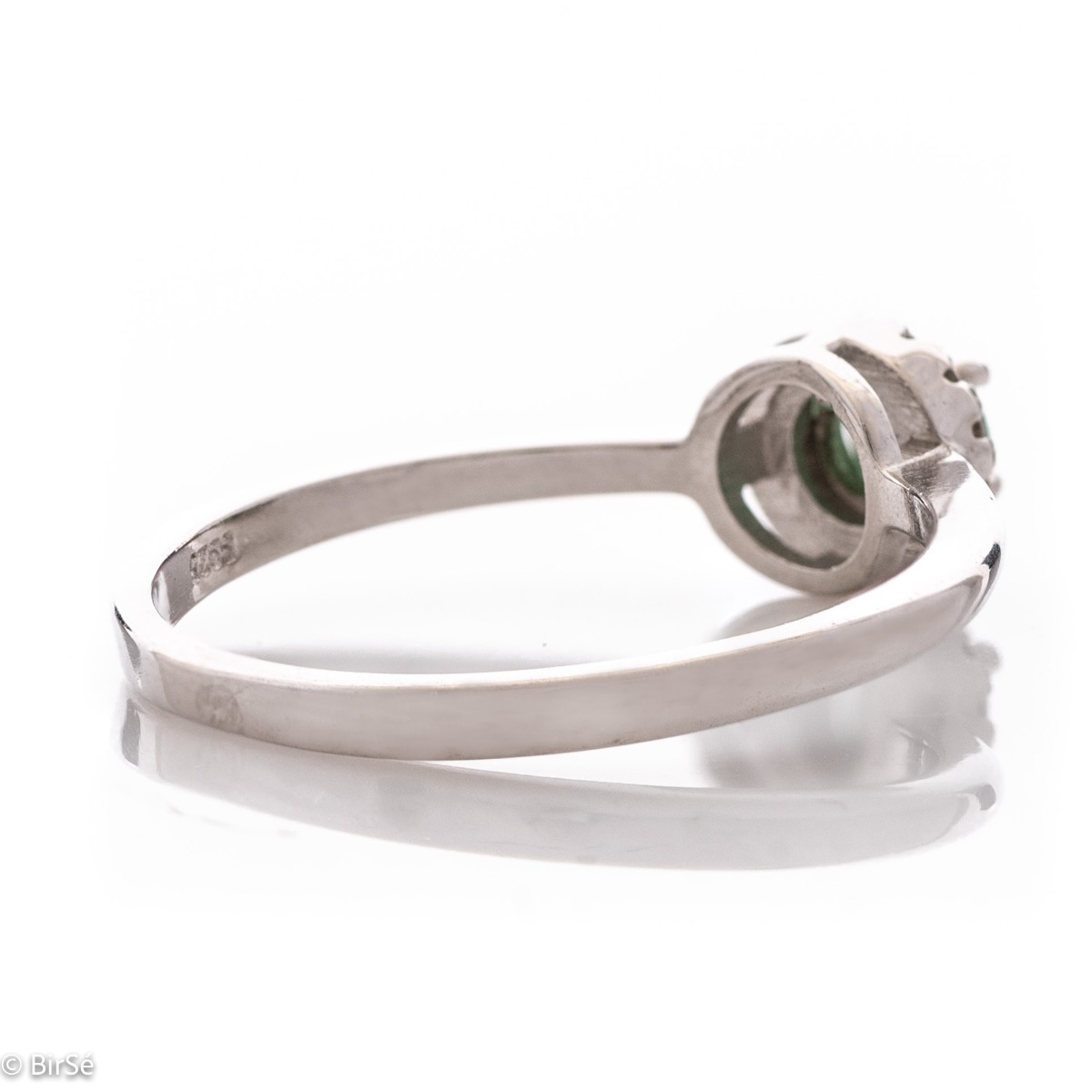 Сребърен пръстен - Естествен Изумруд 0,27 ct.