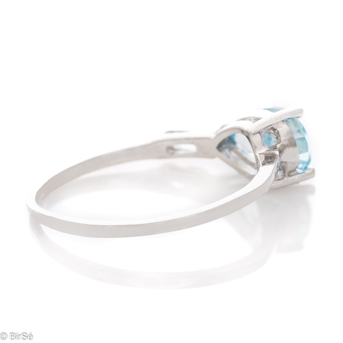 Сребърен пръстен - Капка Естествен Син Топаз 1,60 ct.
