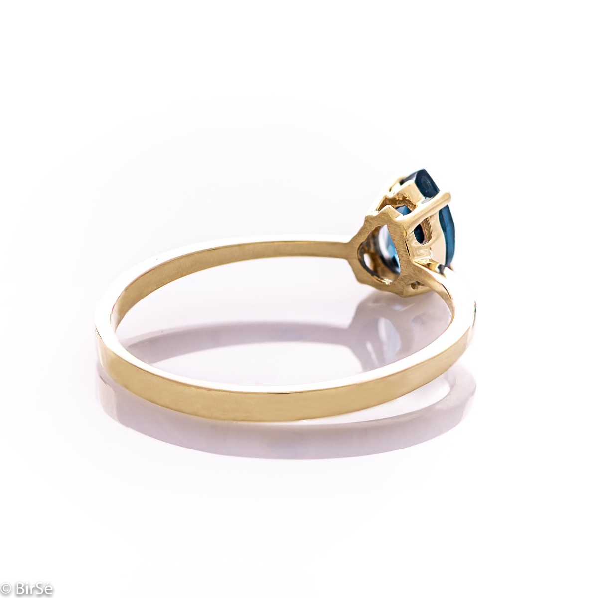 Златен пръстен - Естествен лондон топаз 0,50 ct