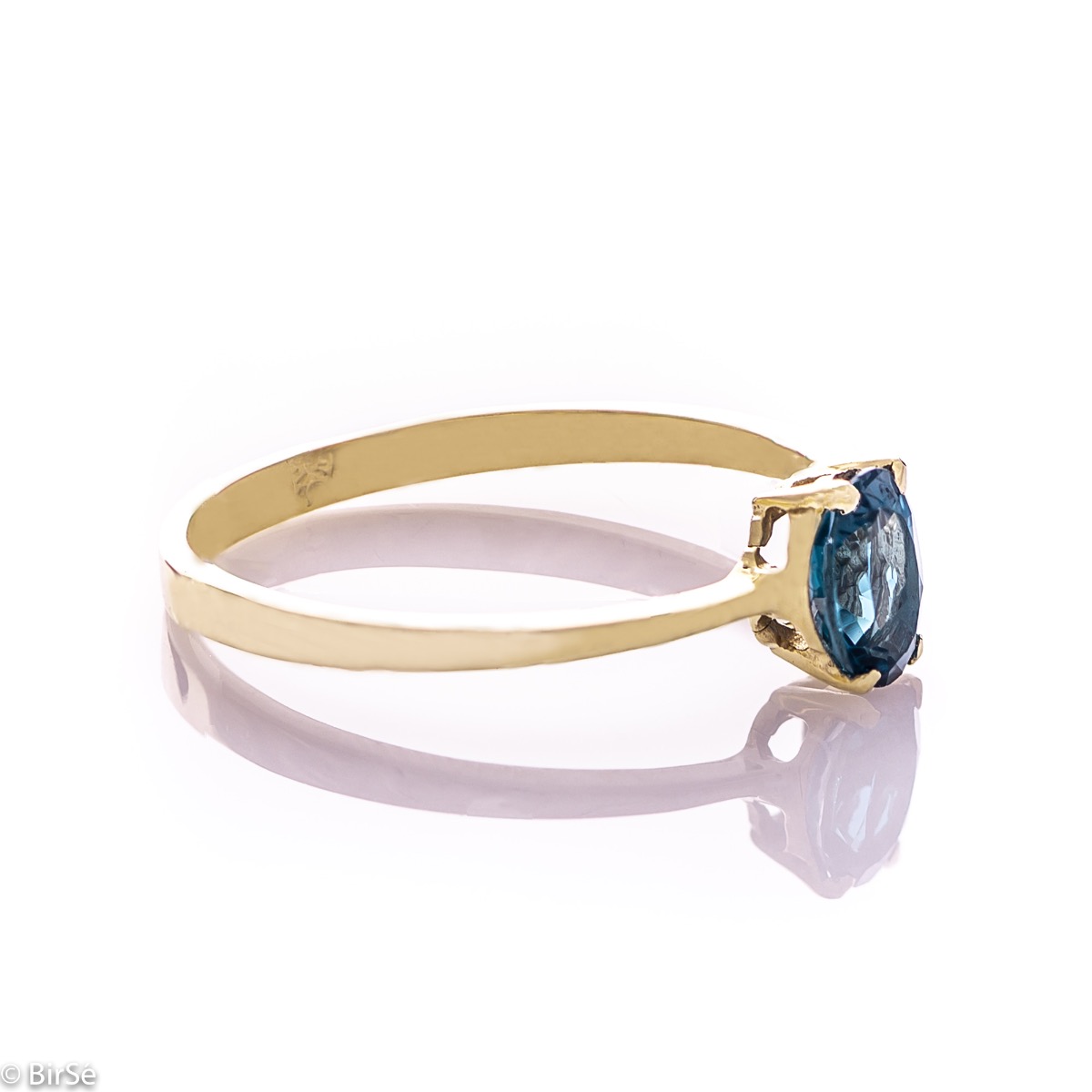Златен пръстен - Естествен лондон топаз 0,57 ct