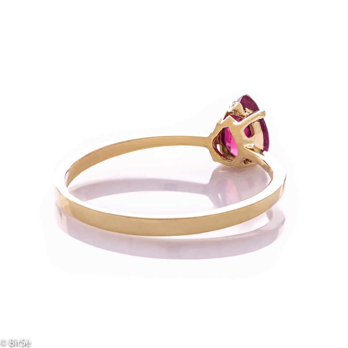 Златен пръстен - Естествен рубин 0,50 ct