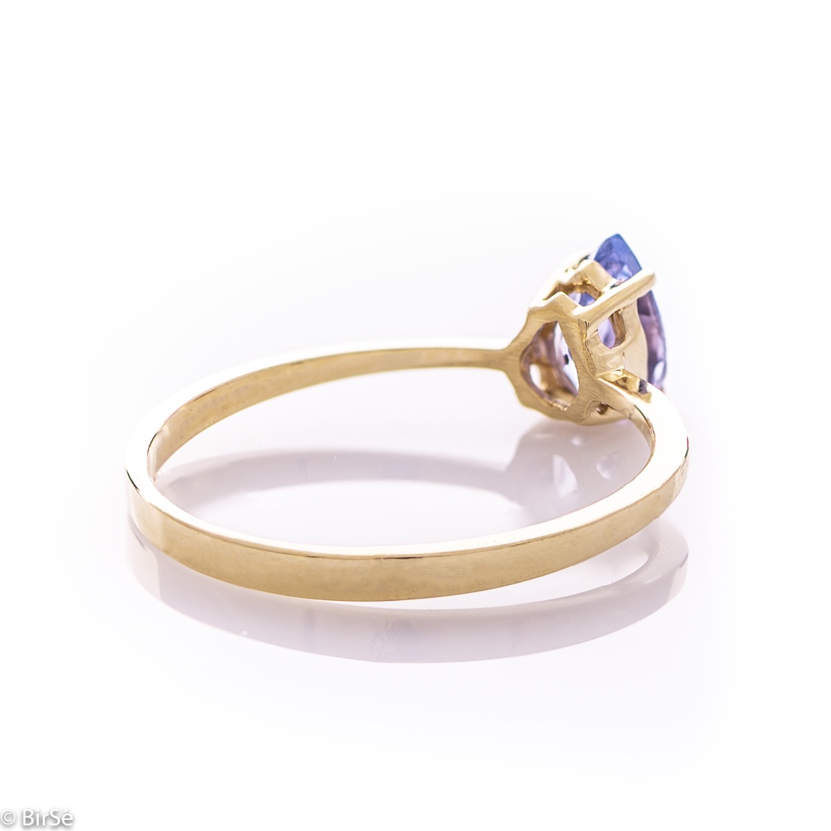 Златен пръстен - Естествен танзанит 0,45 ct